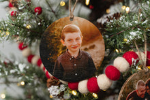 Load image into Gallery viewer, Wood Photo Ornament - Pretty In Polka Dots