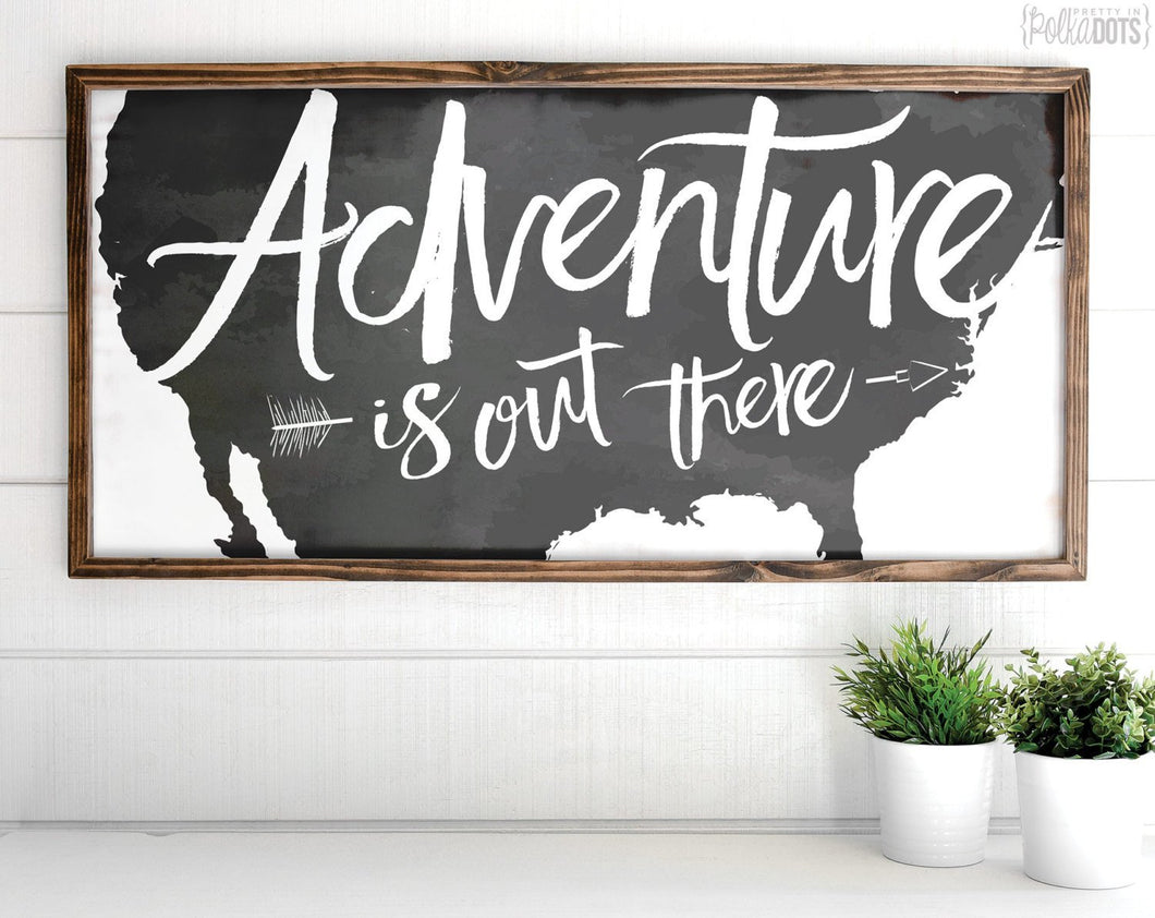 Adventure Is Out There - 47x23 - Pretty In Polka Dots