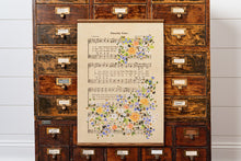 Load image into Gallery viewer, Amazing Grace Floral Hymn #7 - Hanging Canvas - Pretty In Polka Dots