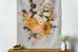 Amelia's Bouquet - Hanging Canvas - Pretty In Polka Dots