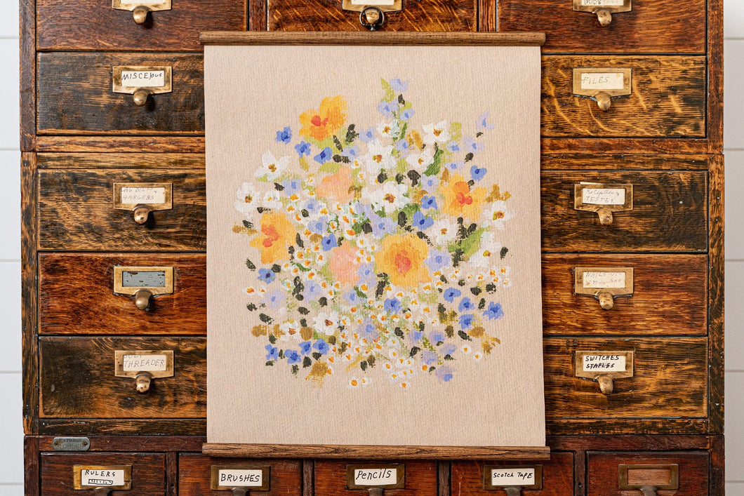 Bloom No. 5 - Hanging Canvas - Pretty In Polka Dots