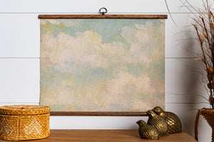 Cloud Study - Hanging Canvas - Pretty In Polka Dots