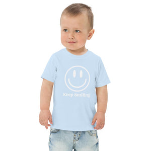 Keep Smiling - Toddler jersey t-shirt - Pretty In Polka Dots
