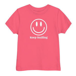 Keep Smiling - Toddler jersey t-shirt - Pretty In Polka Dots