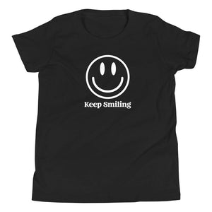 Keep Smiling- Youth Short Sleeve T-Shirt - Pretty In Polka Dots
