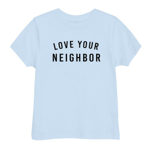 Love Your Neighbor - Toddler jersey t-shirt - Pretty In Polka Dots