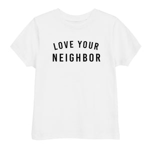 Love Your Neighbor - Toddler jersey t-shirt - Pretty In Polka Dots