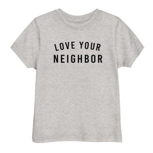 Love Your Neighbor - Toddler jersey t-shirt - Pretty In Polka Dots