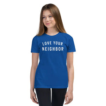 Load image into Gallery viewer, Love Your Neighbor - Youth Short Sleeve T-Shirt - Pretty In Polka Dots