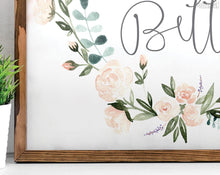 Load image into Gallery viewer, Personalized Floral Name Sign - V3 - Pretty In Polka Dots