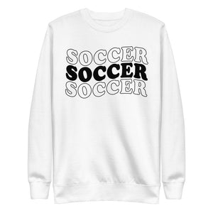 Soccer Soccer Soccer - Unisex Fleece Pullover - Pretty In Polka Dots
