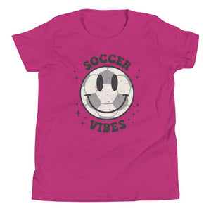 Soccer Vibes - Youth Short Sleeve T-Shirt - Pretty In Polka Dots